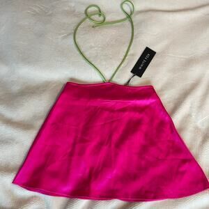 White fox boutique mini skirt